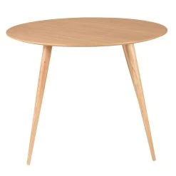 Zago Table à Manger Ronde En Chêne Clair D100cm - Caly