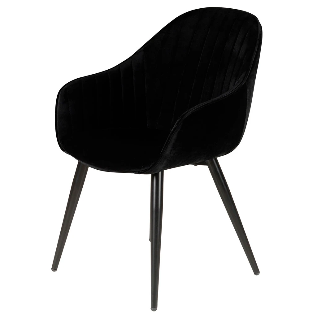 Zago Chaise Avec Accoudoir En Velours Noir - Ben 4 Zago Chaise Avec Accoudoir En Velours Noir - Ben – Image 2