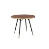 White Label Living Table à Manger Ronde En Noyer Plaqué Et Métal Doré D91cm - Denise -Sema Design Boutique 627268 FRN01 WEB