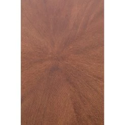 White Label Living Table à Manger Ronde En Noyer Plaqué Et Métal Doré D91cm - Denise -Sema Design Boutique 627268 FRN05 WEB