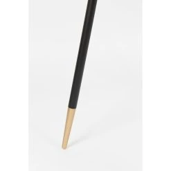 White Label Living Table à Manger Ronde En Noyer Plaqué Et Métal Doré D91cm - Denise -Sema Design Boutique 627268 FRN06 WEB