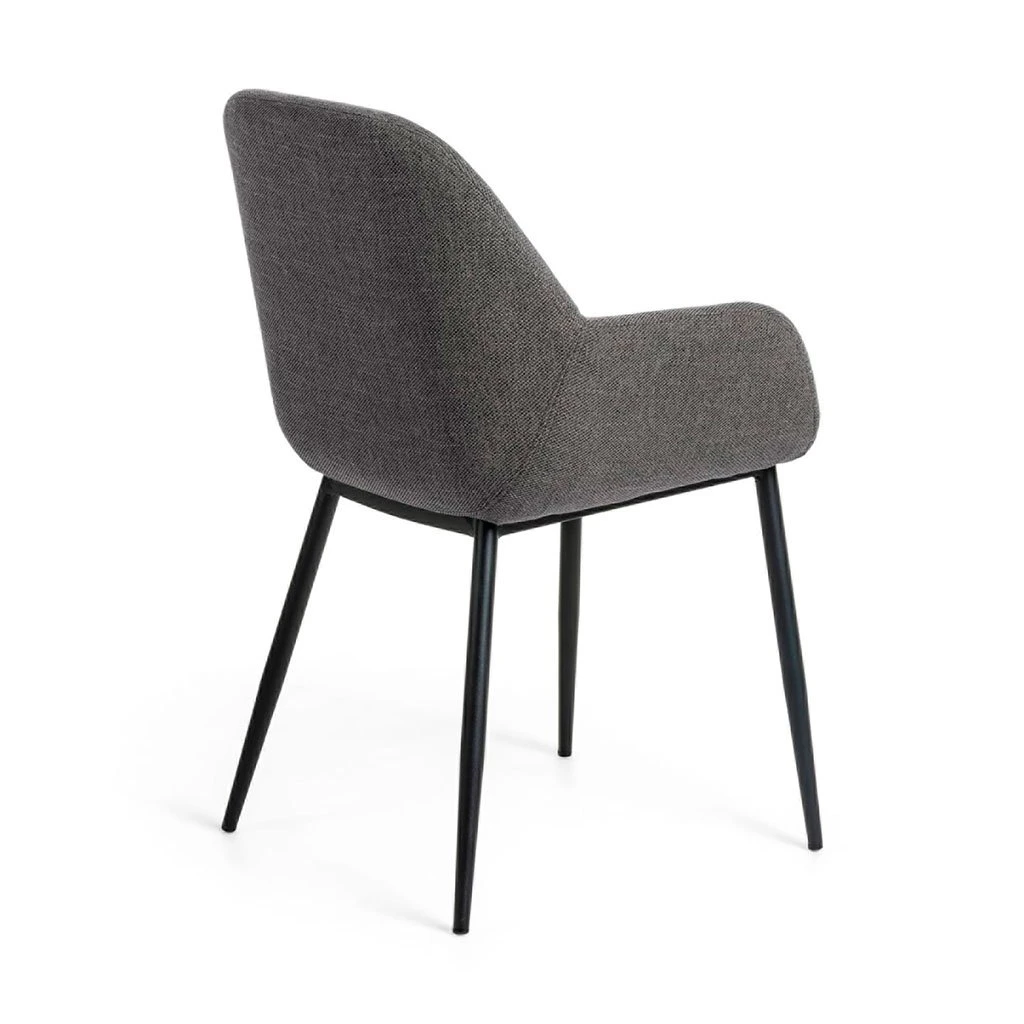 La Forma Chaise Avec Accoudoir En Tissu Gris Foncé - Konna 5 La Forma Chaise Avec Accoudoir En Tissu Gris Foncé - Konna – Image 3