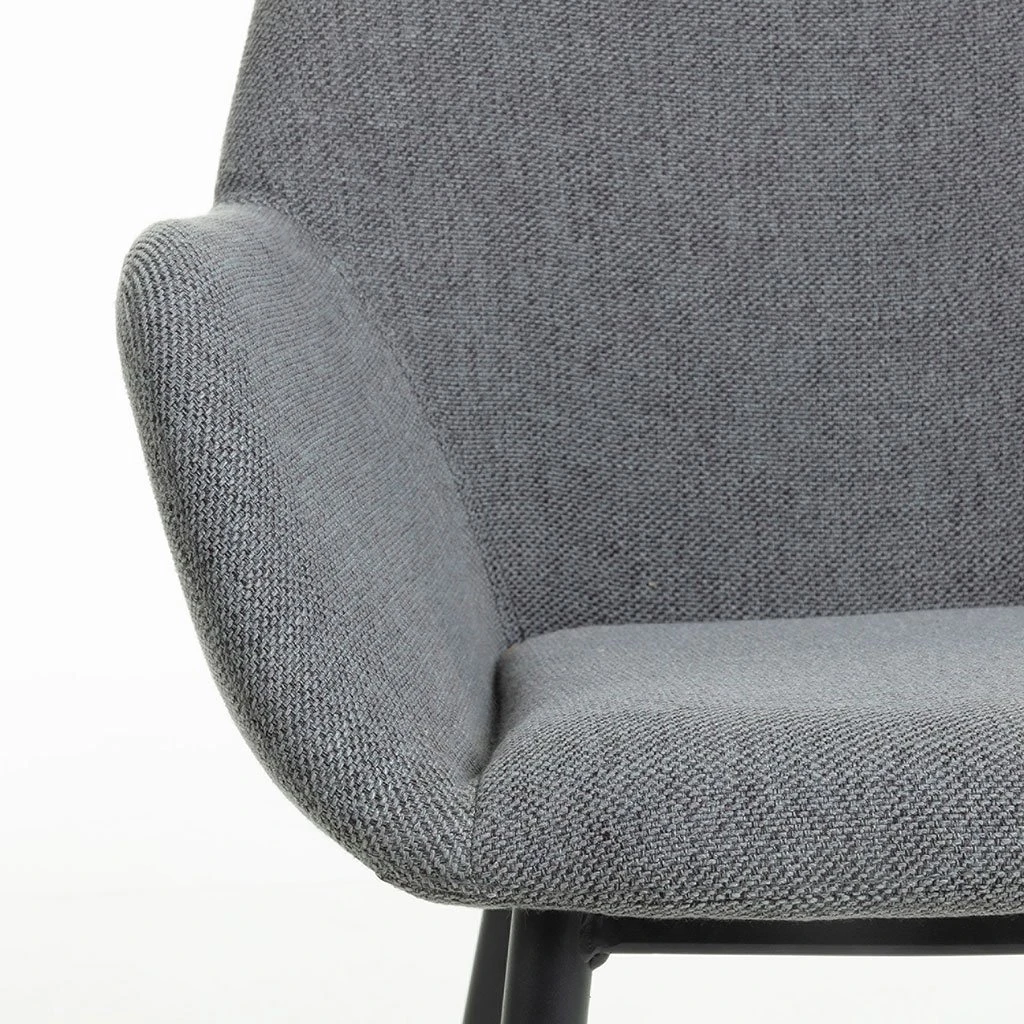 La Forma Chaise Avec Accoudoir En Tissu Gris Foncé - Konna 6 La Forma Chaise Avec Accoudoir En Tissu Gris Foncé - Konna – Image 4