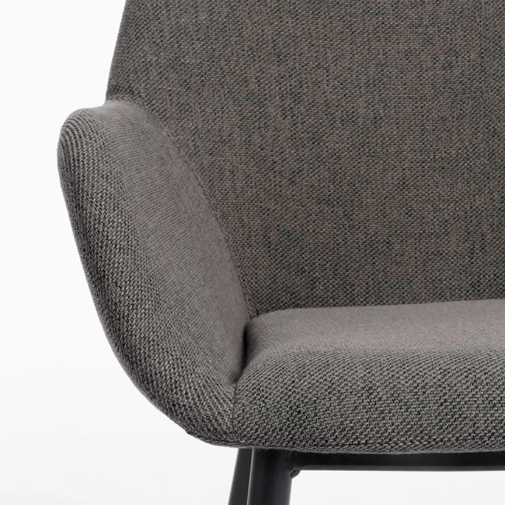 La Forma Chaise Avec Accoudoir En Tissu Gris Foncé - Konna 7 La Forma Chaise Avec Accoudoir En Tissu Gris Foncé - Konna – Image 5