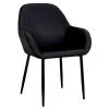 Home Déco Factory Chaise Avec Accoudoir En Velours Cotelé Noir - Julia -Sema Design Boutique 629680 FRN01 WEB