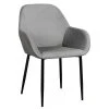 Home Déco Factory Chaise Avec Accoudoir En Velours Cotelé Gris - Julia -Sema Design Boutique 629682 FRN01 WEB