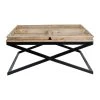 PG Trading Table Basse Carrée Avec Plateaux En Manguier Et Fer Noir L120cm - Noe -Sema Design Boutique 630493 DEB WEB