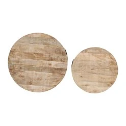 PG Trading Table Basse Gigogne Ronde (lot De 2) En Manguier Et Fer Noir - Noe 11 PG Trading Table Basse Gigogne Ronde (lot De 2) En Manguier Et Fer Noir - Noe -Sema Design Boutique 630494 DET03 WEB