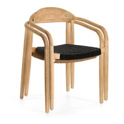 La Forma Chaise Salle à Manger En Bois D'acacia Et Corde Noir - Nina 11 La Forma Chaise Salle à Manger En Bois D'acacia Et Corde Noir - Nina -Sema Design Boutique 632440 FRN04 WEB