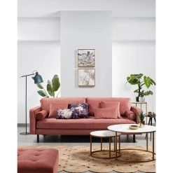 La Forma Table Basse Gigogne Ronde (lot De 2) Effet Marbre Blanc Et Fer Doré - Léonor -Sema Design Boutique 633008 FRN06 WEB