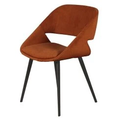 Zago Chaise Salle à Manger Velours Côtelé Cognac - Alma -Sema Design Boutique 633418 FRN03 WEB