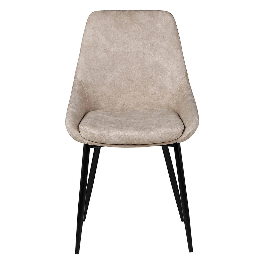 Zago Chaise Salle à Manger Tissu Effet Daim Beige - Ben 4 Zago Chaise Salle à Manger Tissu Effet Daim Beige - Ben – Image 2