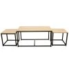 Home Déco Factory Table Basse Gigogne (lot De 3) En Plaqué Bois Et Fer Noir - Selya 2 Home Déco Factory Table Basse Gigogne (lot De 3) En Plaqué Bois Et Fer Noir - Selya -Sema Design Boutique 638118 FRN01 WEB