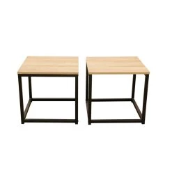 Home Déco Factory Table Basse Gigogne (lot De 3) En Plaqué Bois Et Fer Noir - Selya 13 Home Déco Factory Table Basse Gigogne (lot De 3) En Plaqué Bois Et Fer Noir - Selya -Sema Design Boutique 638118 FRN06 WEB