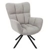 Home Déco Factory Fauteuil De Salon Pivotant En Tissus Gris - Wamy 2 Home Déco Factory Fauteuil De Salon Pivotant En Tissus Gris - Wamy -Sema Design Boutique 638123 FRN01 WEB