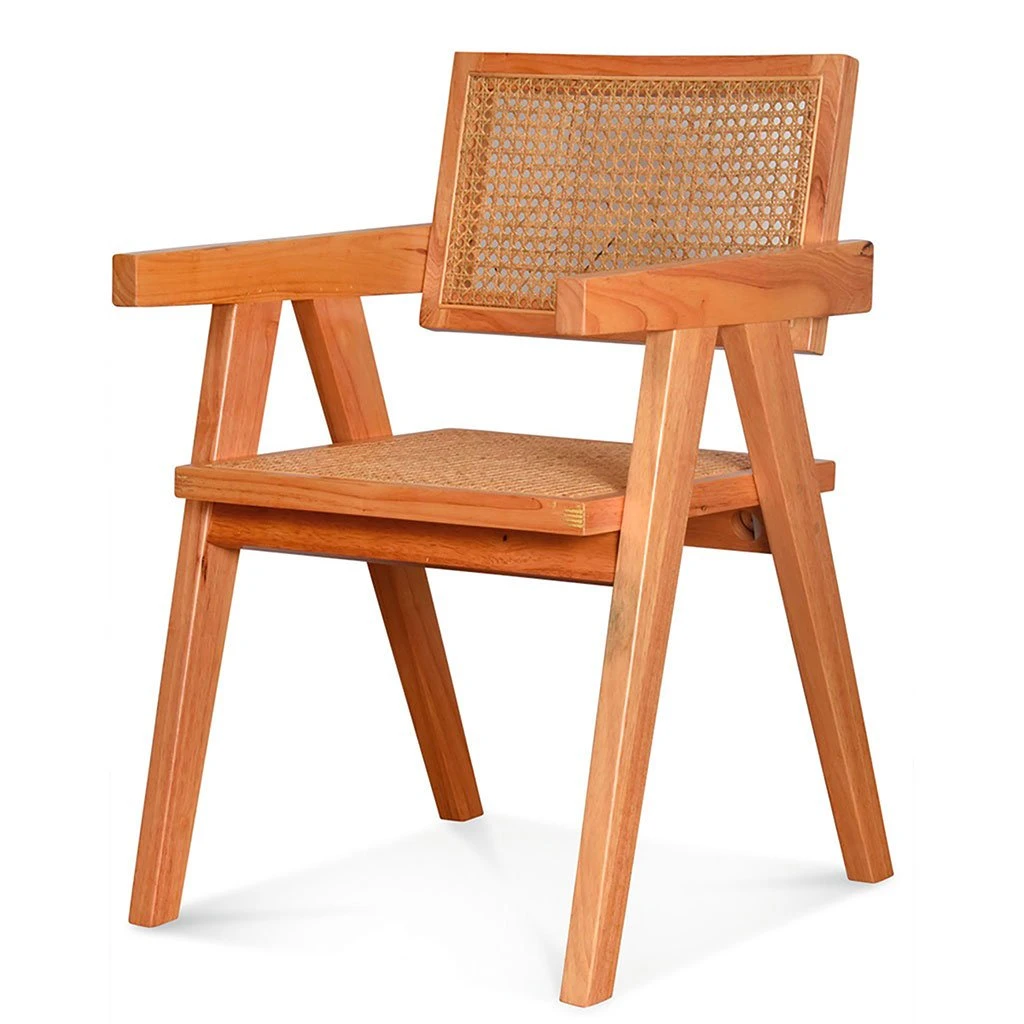 Opjet Fauteuil Rétro En Hévéa Massif Et Cannage - Friendly 3 Opjet Fauteuil Rétro En Hévéa Massif Et Cannage - Friendly