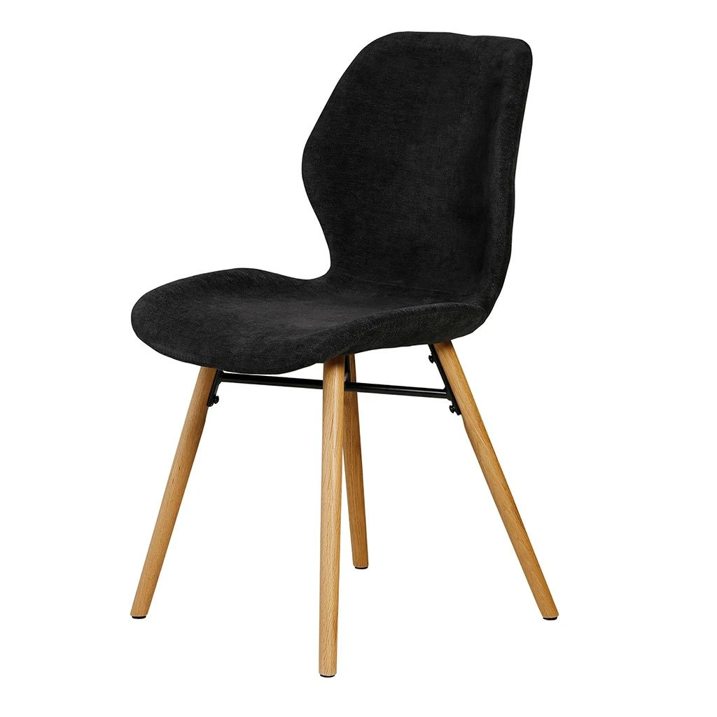 Zago Chaise Salle à Manger En Tissu Soft Touch Noir - Keri 4 Zago Chaise Salle à Manger En Tissu Soft Touch Noir - Keri – Image 2