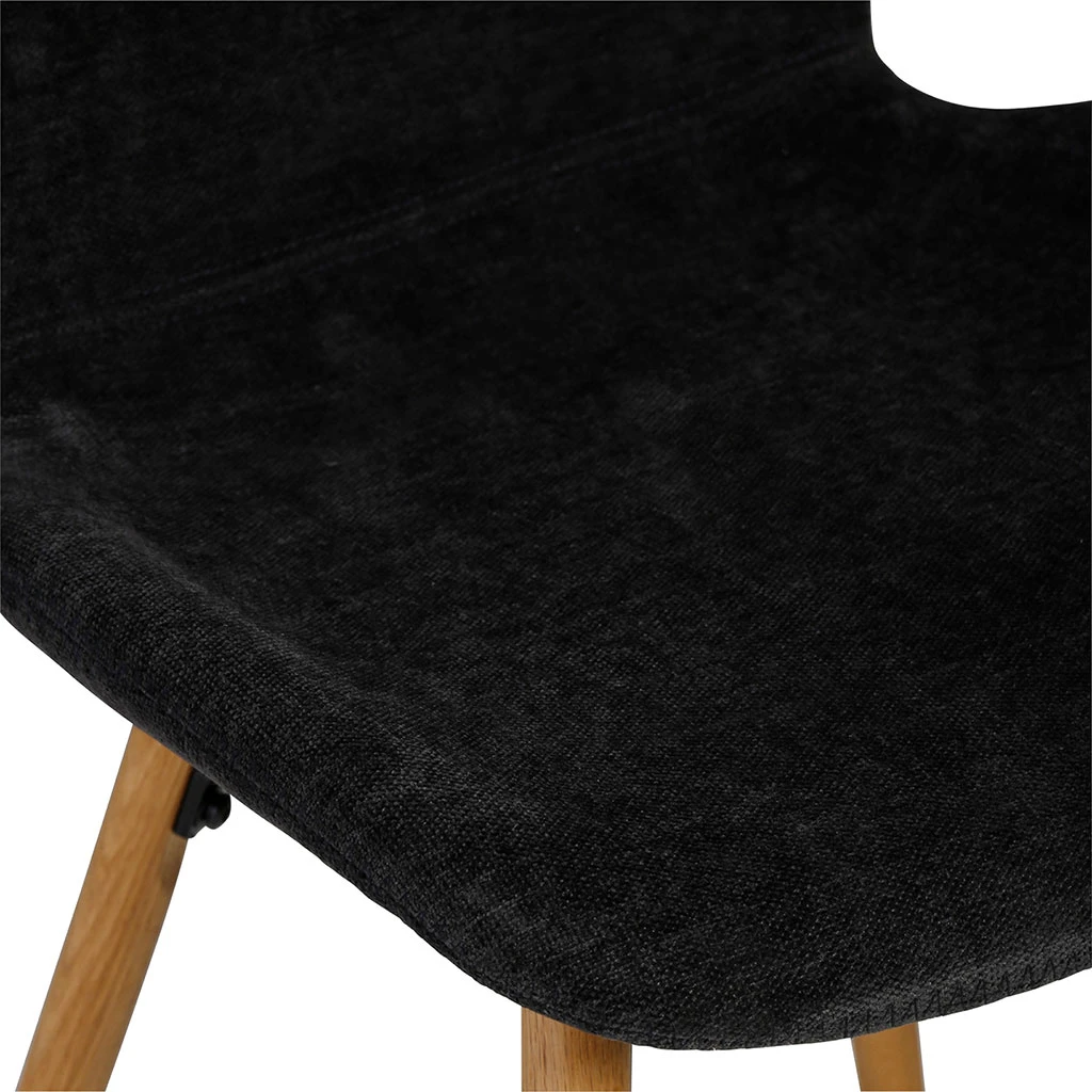 Zago Chaise Salle à Manger En Tissu Soft Touch Noir - Keri 7 Zago Chaise Salle à Manger En Tissu Soft Touch Noir - Keri – Image 5
