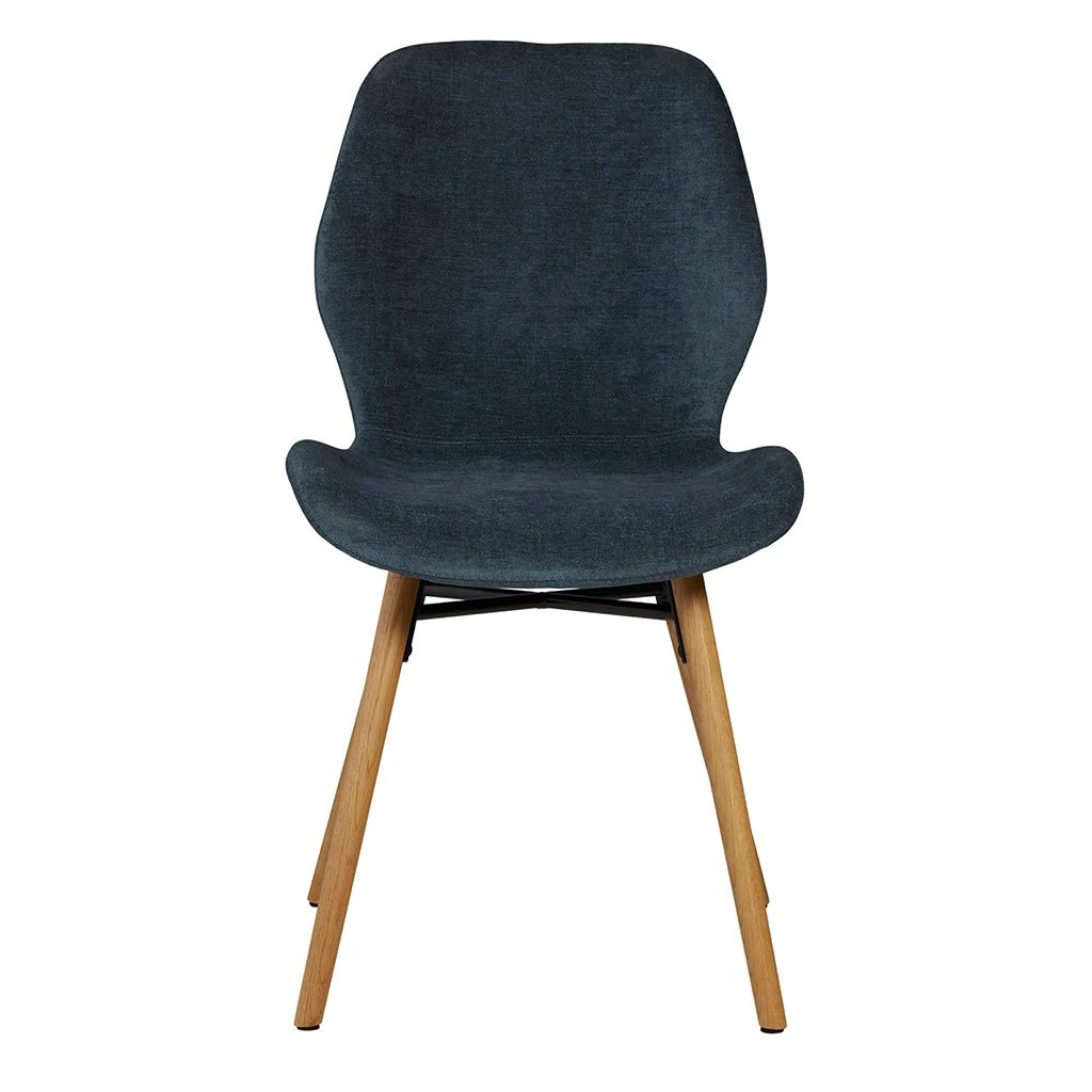 Zago Chaise Salle à Manger En Tissu Soft Touch Bleu Foncé - Keri 3 Zago Chaise Salle à Manger En Tissu Soft Touch Bleu Foncé - Keri
