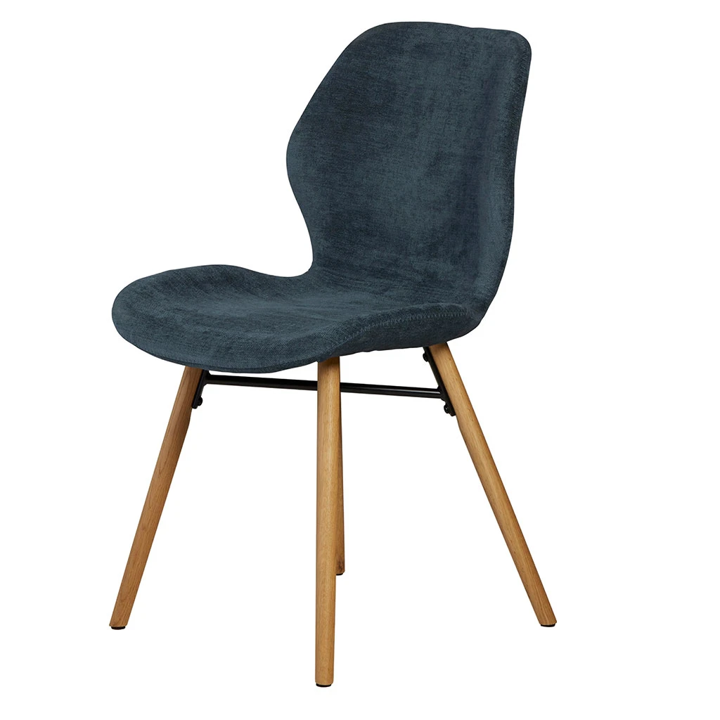 Zago Chaise Salle à Manger En Tissu Soft Touch Bleu Foncé - Keri 4 Zago Chaise Salle à Manger En Tissu Soft Touch Bleu Foncé - Keri – Image 2