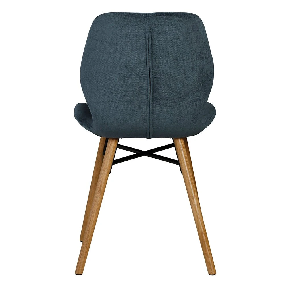 Zago Chaise Salle à Manger En Tissu Soft Touch Bleu Foncé - Keri 6 Zago Chaise Salle à Manger En Tissu Soft Touch Bleu Foncé - Keri – Image 4