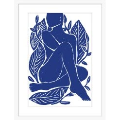 A&A Story Image Encadree Femme Bleu 30x40cm