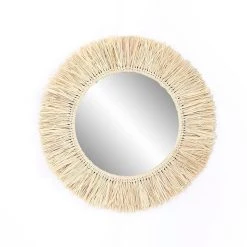 Opjet Miroir Rond En Raphia Naturel D47cm - Efia