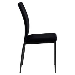 AC Design Chaise De Salle à Manger En Tissu Noir - Demia