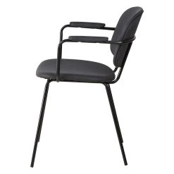 Zago Fauteuil En Tissu Effet Daim Noir - Aston -Sema Design Boutique 646232 FRN03 WEB