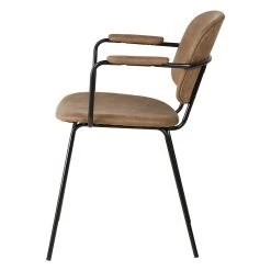 Zago Fauteuil Tissu Effet Daim Marron Foncé - Aston -Sema Design Boutique 646237 FRN03 WEB