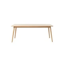 Unique Table à Manger En Placage Chêne Naturel 190x90cm - Barrali