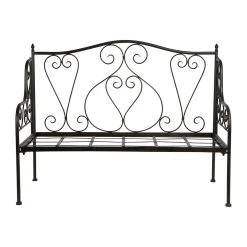 Comptoir De Famille Banquette 2 Places En Fer Forge Brun - Volute