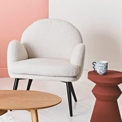 Zago Fauteuil En Tissu Effet Laine Bouclette Blanc - Oria 11 Zago Fauteuil En Tissu Effet Laine Bouclette Blanc - Oria -Sema Design Boutique 6db78 amb hd fds cat23 4918