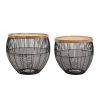 SEMA DESIGN Table Basse (lot De 2) En Manguier Naturel Et Fer Noir - Kleia -Sema Design Boutique 72265 DEB WEB