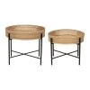 SEMA DESIGN Table Basse Gigogne (lot De 2) En Bambou Naturel Et Fer Noir - Plaka -Sema Design Boutique 73726 DEB WEB