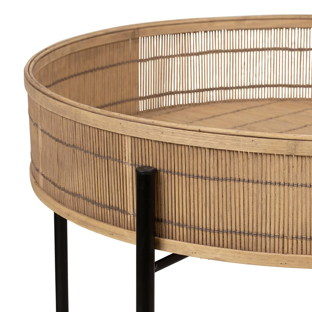 SEMA DESIGN Table Basse Gigogne (lot De 2) En Bambou Naturel Et Fer Noir - Plaka 5 SEMA DESIGN Table Basse Gigogne (lot De 2) En Bambou Naturel Et Fer Noir - Plaka – Image 3