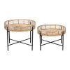 SEMA DESIGN Table Basse (lot De 2) Bambou Naturel Et Fer Noir -Sema Design Boutique 73728 DEB WEB