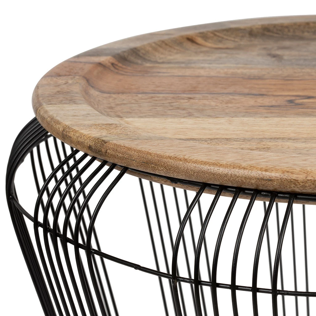 SEMA DESIGN Table Basse (lot De 2) En Manguier Et Fer Noir - Kleia 5 SEMA DESIGN Table Basse (lot De 2) En Manguier Et Fer Noir - Kleia – Image 3