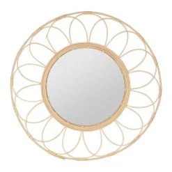 SEMA DESIGN Miroir Rosace Rotin Naturel D62.5cm
