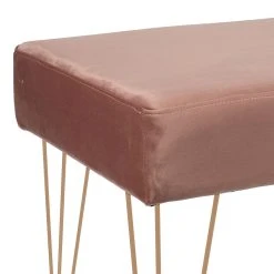 SEMA DESIGN Banc En Velours Rose Et Pieds Dorés 8 SEMA DESIGN Banc En Velours Rose Et Pieds Dorés -Sema Design Boutique 74196 DET02 WEB