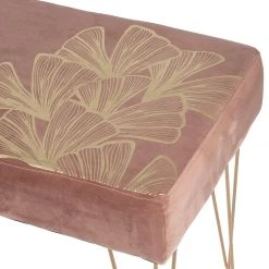 SEMA DESIGN Banc En Velours Rose Et Pieds Dorés 9 SEMA DESIGN Banc En Velours Rose Et Pieds Dorés -Sema Design Boutique 74196 DET03 WEB