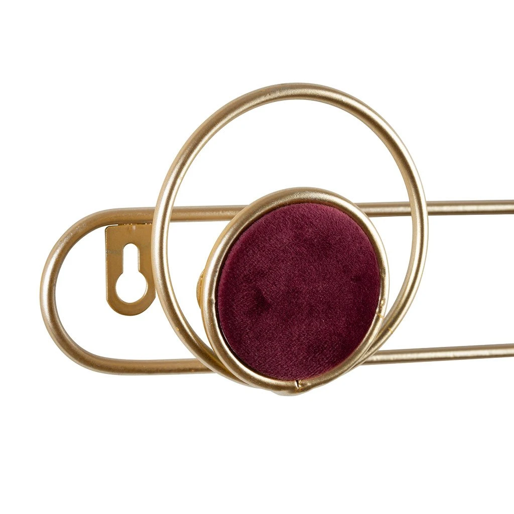 SEMA DESIGN Porte Manteau 3 Crochets Sevent's Dore Et Rose 46x10x4cm 4 SEMA DESIGN Porte Manteau 3 Crochets Sevent's Dore Et Rose 46x10x4cm – Image 3