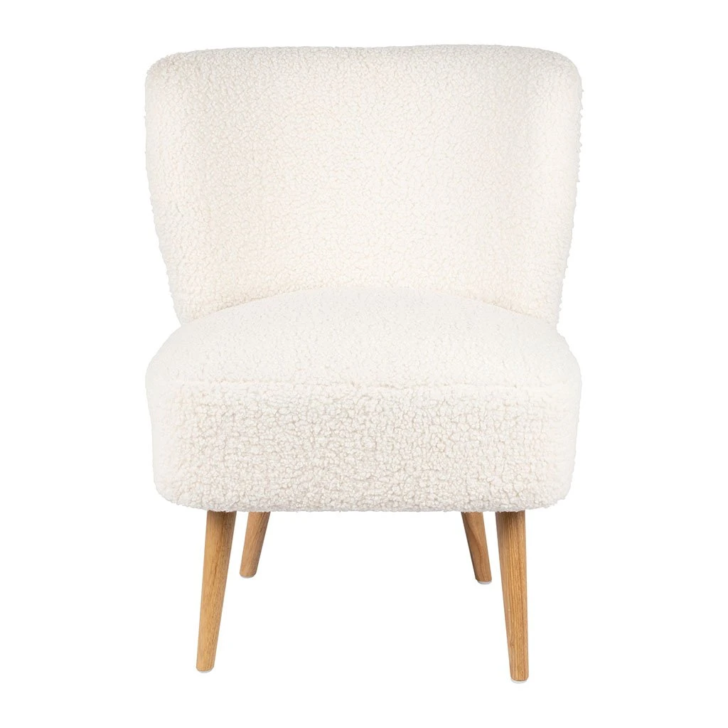 SEMA DESIGN Fauteuil Bouclette Blanc Crème - Elément 3 SEMA DESIGN Fauteuil Bouclette Blanc Crème - Elément