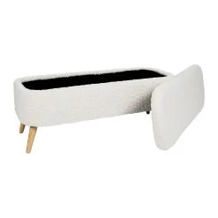 SEMA DESIGN Banc Coffre Bouclette Blanc Crème - Elément 11 SEMA DESIGN Banc Coffre Bouclette Blanc Crème - Elément -Sema Design Boutique 75088 DET03 WEB