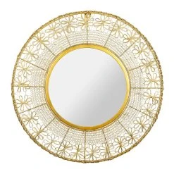 SEMA DESIGN Miroir Rond Kalypso Doré D63Cm