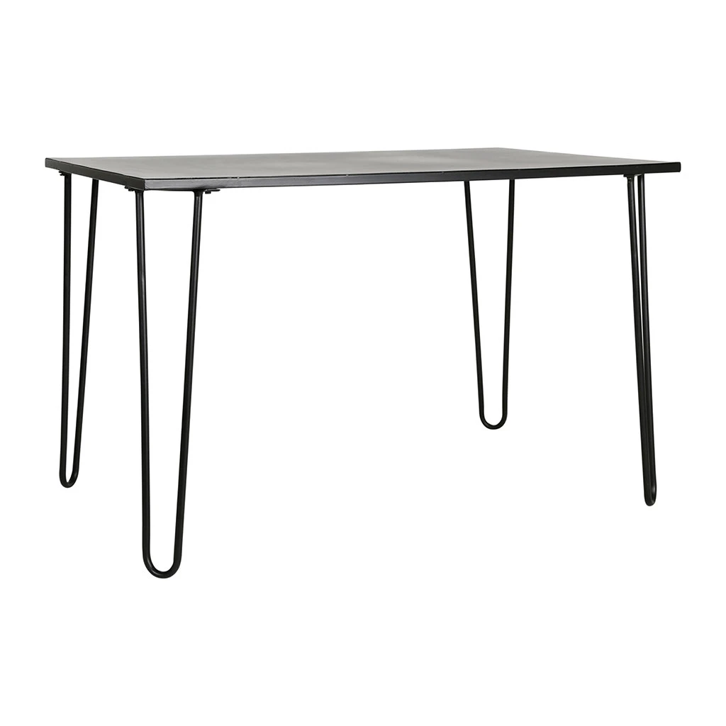 SEMA DESIGN Table à Manger En Fer Noir 120x77 Cm - Sevent's 4 SEMA DESIGN Table à Manger En Fer Noir 120x77 Cm - Sevent's – Image 2