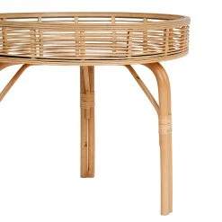 SEMA DESIGN Table Basse Ronde En Bambou Naturel Et Verre Noir D55cm -Sema Design Boutique 75496 DET02 WEB