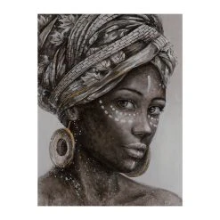 SEMA DESIGN Tableau Turban Gris 70x100cm