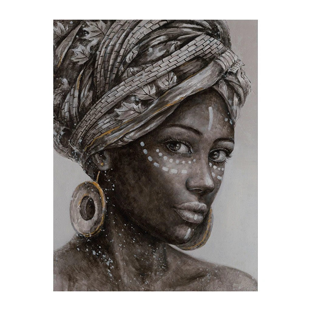 SEMA DESIGN Tableau Turban Gris 70x100cm 3 SEMA DESIGN Tableau Turban Gris 70x100cm