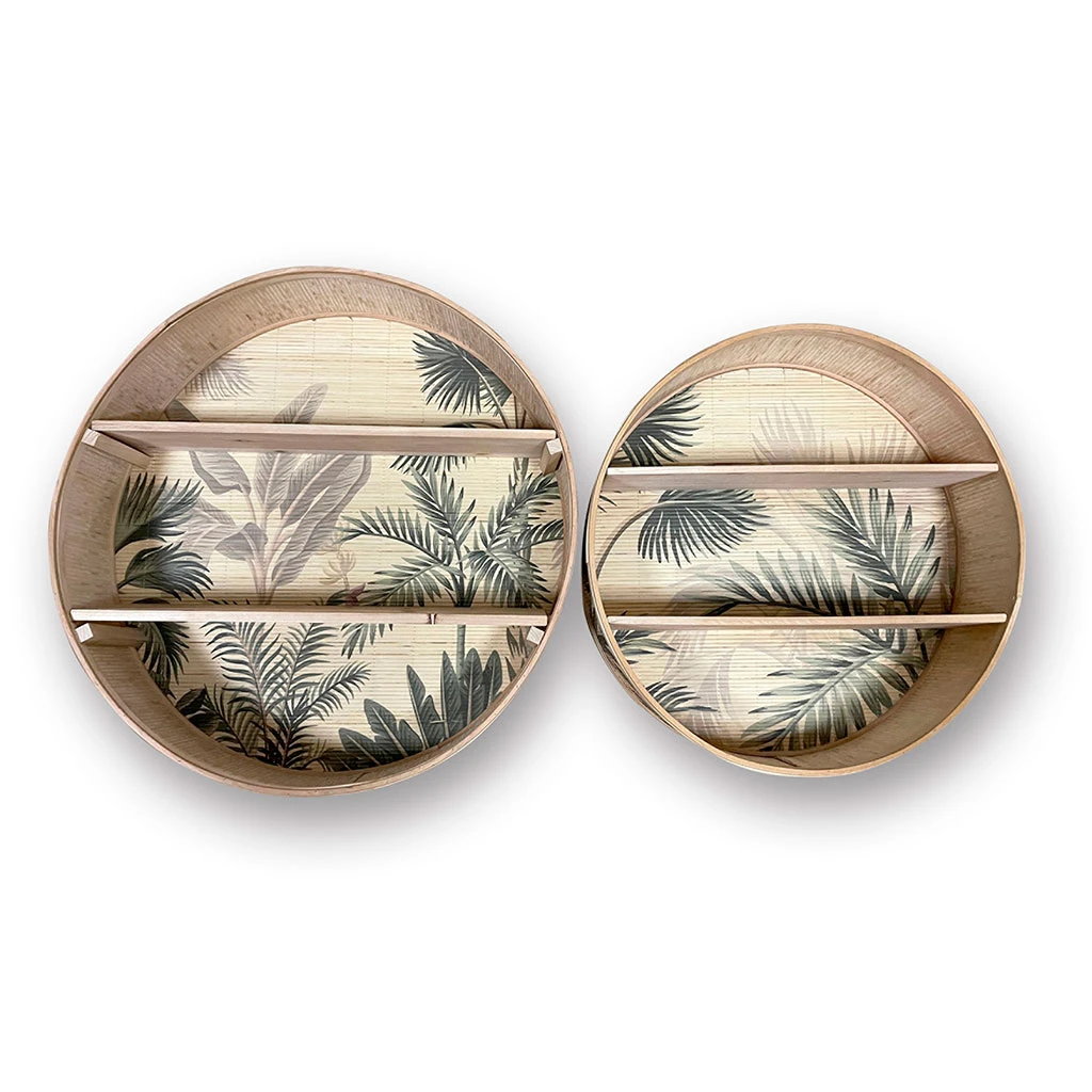 SEMA DESIGN Etagere Murale (lot De 2) Papaye Kaki En Bambou 4 SEMA DESIGN Etagere Murale (lot De 2) Papaye Kaki En Bambou – Image 2